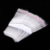 Maxbell 100x Clear Plastic Flat Cellophane Bag Adhesive for Food Candy 8.5 x 2.4inch