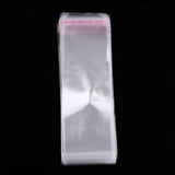 Maxbell 100x Clear Plastic Flat Cellophane Bag Adhesive for Food Candy 8.5 x 2.4inch