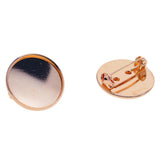 Maxbell 10 Pieces Round Copper Brooch Base Blank Tray 20mm Safety Pins Rose Gold