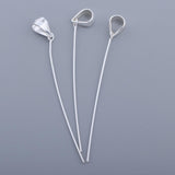 Maxbell 3pcs Pendant Clasp Buckle Connectors for Necklace DIY  silver