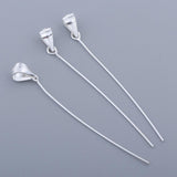 Maxbell 3pcs Pendant Clasp Buckle Connectors for Necklace DIY  silver