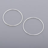 Maxbell 925 sterling silver circle hoop 30mm 2 Pieces