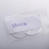 Maxbell 925 sterling silver circle hoop 30mm 2 Pieces