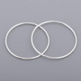 Maxbell 925 sterling silver circle hoop 30mm 2 Pieces