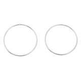 Maxbell 925 sterling silver circle hoop 30mm 2 Pieces