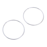 Maxbell 925 sterling silver circle hoop 30mm 2 Pieces