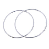 Maxbell 925 sterling silver circle hoop 30mm 2 Pieces