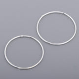 Maxbell 925 sterling silver circle hoop 30mm 2 Pieces