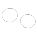 Maxbell 925 sterling silver circle hoop 30mm 2 Pieces