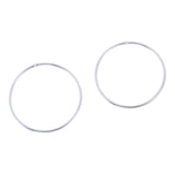 Maxbell 925 sterling silver circle hoop 30mm 2 Pieces
