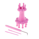 Maxbell double heads knitting weaving machine for braiding ropes wool yarn crafts