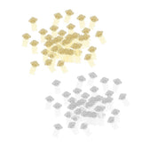Max 50Pcs Metal Hollow Hair Clips Side Comb Antique Bride Hair Accessory Golden