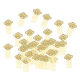 Max 50Pcs Metal Hollow Hair Clips Side Comb Antique Bride Hair Accessory Golden