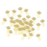 Max 50Pcs Metal Hollow Hair Clips Side Comb Antique Bride Hair Accessory Golden