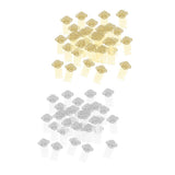 Max 50Pcs Metal Hollow Hair Clips Side Comb Antique Bride Hair Accessory Golden