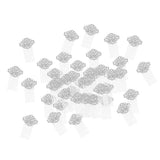Max 50Pcs Metal Hollow Hair Clips Side Comb Antique Bride Hair Accessory Silver