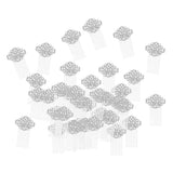 Max 50Pcs Metal Hollow Hair Clips Side Comb Antique Bride Hair Accessory Silver