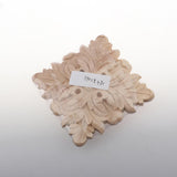Maxbell 2Pcs Square Wood Furniture Appliques Onlays Carved Wooden Carving Decal 12cm