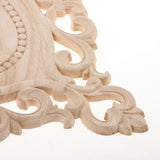 Maxbell Unpainted Wood Carved Corner Onlay Applique Embellishment Furniture Ornament