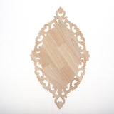 Maxbell Unpainted Wood Carved Corner Onlay Applique Embellishment Furniture Ornament