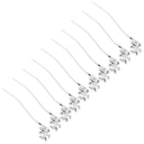 Max 10Pcs Antique Alloy Hair Pin Sticks Chinese Hair Clips DIY Hair Accs Silver