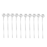 Max 10Pcs Antique Alloy Hair Pin Sticks Chinese Hair Clips DIY Hair Accs Silver