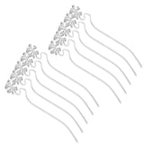 Max 10Pcs Antique Alloy Hair Pin Sticks Chinese Hair Clips DIY Hair Accs Silver