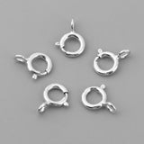 Max 5pcs Spring Rings Clasps Jewelry Making Connectors Clasps 5mm Silver