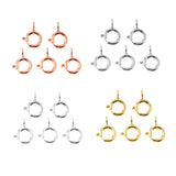 Max 5pcs Spring Rings Clasps Jewelry Making Connectors Clasps 5mm Silver