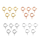 Max 5pcs Spring Rings Clasps Jewelry Making Connectors Clasps 5mm Silver