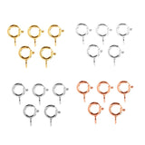 Max 5pcs Spring Rings Clasps Jewelry Making Connectors Clasps 5mm Silver