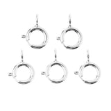 Max 5pcs Spring Rings Clasps Jewelry Making Connectors Clasps 5mm Silver