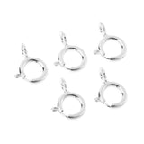 Max 5pcs Spring Rings Clasps Jewelry Making Connectors Clasps 5mm Silver