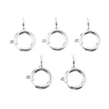 Max 5pcs Spring Rings Clasps Jewelry Making Connectors Clasps 5mm Silver