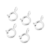 Max 5pcs Spring Rings Clasps Jewelry Making Connectors Clasps 5mm Silver