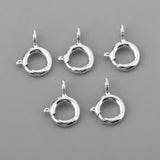 Max 5pcs Spring Rings Clasps Jewelry Making Connectors Clasps 5mm Silver