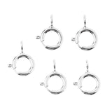 Max 5pcs Spring Rings Clasps Jewelry Making Connectors Clasps 5mm Silver