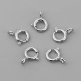 Max 5pcs Spring Rings Clasps Jewelry Making Connectors Clasps 5mm Platinum