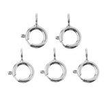 Max 5pcs Spring Rings Clasps Jewelry Making Connectors Clasps 5mm Platinum