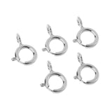 Max 5pcs Spring Rings Clasps Jewelry Making Connectors Clasps 5mm Platinum