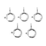 Max 5pcs Spring Rings Clasps Jewelry Making Connectors Clasps 5mm Platinum