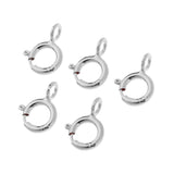 Max 5pcs Spring Rings Clasps Jewelry Making Connectors Clasps 5mm Platinum