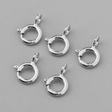 Max 5pcs Spring Rings Clasps Jewelry Making Connectors Clasps 5mm Platinum