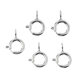 Max 5pcs Spring Rings Clasps Jewelry Making Connectors Clasps 5mm Platinum