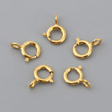 Max 5pcs Spring Rings Clasps Jewelry Making Connectors Clasps 5mm Gold