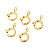 Max 5pcs Spring Rings Clasps Jewelry Making Connectors Clasps 5mm Gold