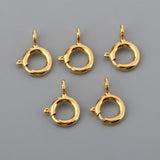 Max 5pcs Spring Rings Clasps Jewelry Making Connectors Clasps 5mm Gold