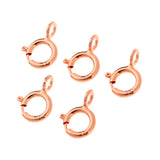 Max 5pcs Spring Rings Clasps Jewelry Making Connectors Clasps 5mm Rose Gold