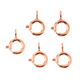 Max 5pcs Spring Rings Clasps Jewelry Making Connectors Clasps 5mm Rose Gold