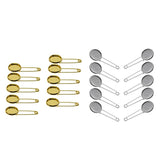 Max 10 Pieces Blank Brooch Settings Lapel Pin Safety Hijab Pins Base 16mm Silver